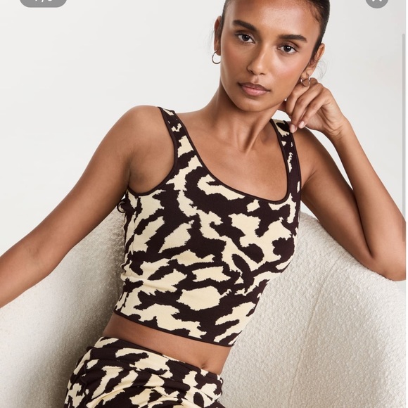 Nanushka Sabrina Animal-Printed Cropped Tank Top - S - Picture 3 of 5